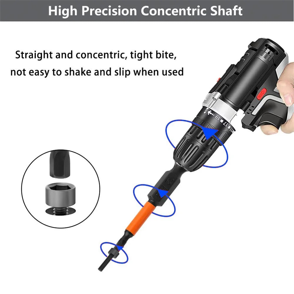 10PCS Hex Screwdriver Bit Set 50mm H2 TS2 Steel Magnetic Drill Bit for Screwdrivers Electric Drill - 2