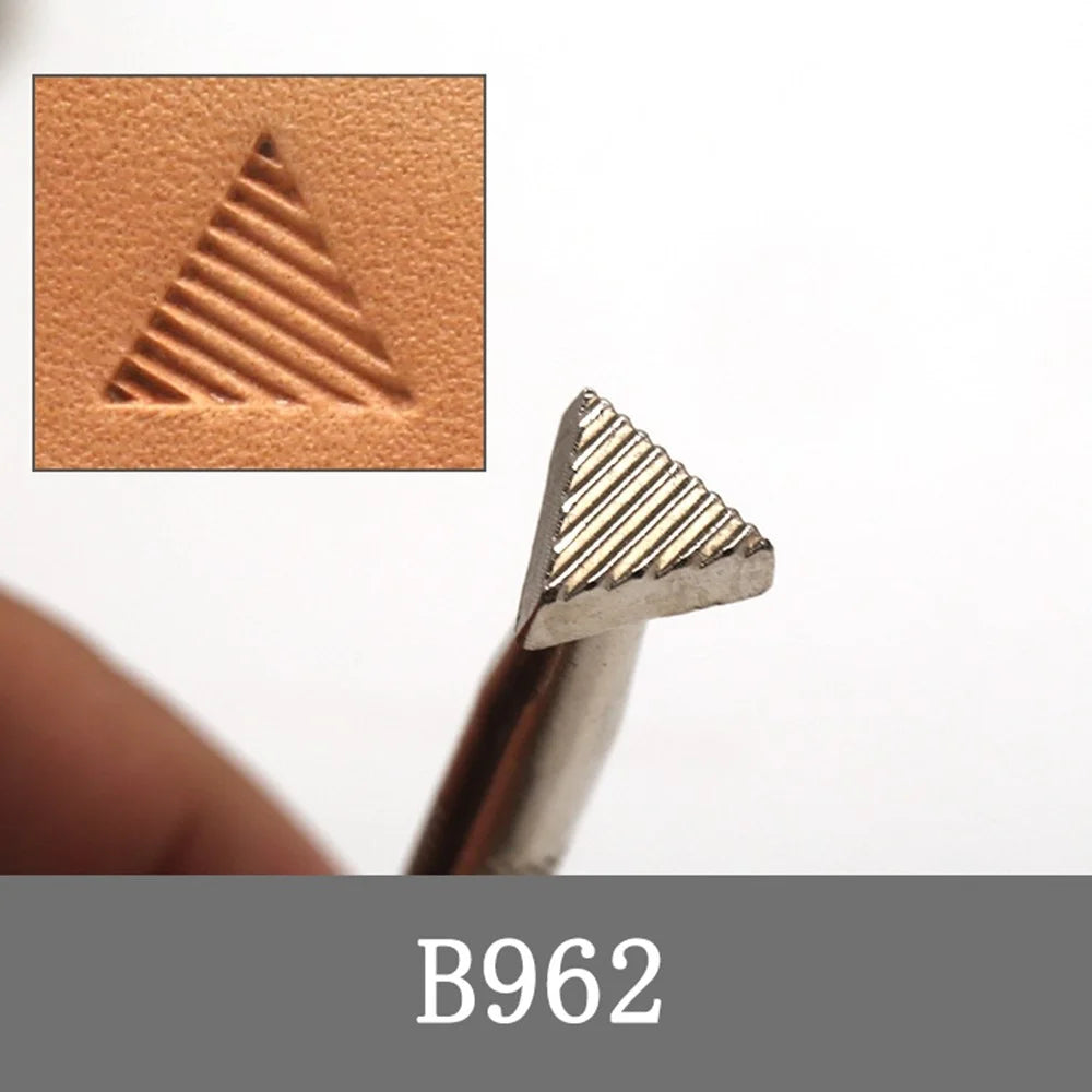 15Pcs / Set DIY Leather Stamping Tools Stainless Steel Leather Craft Carving Embossing Tool Kit - 3