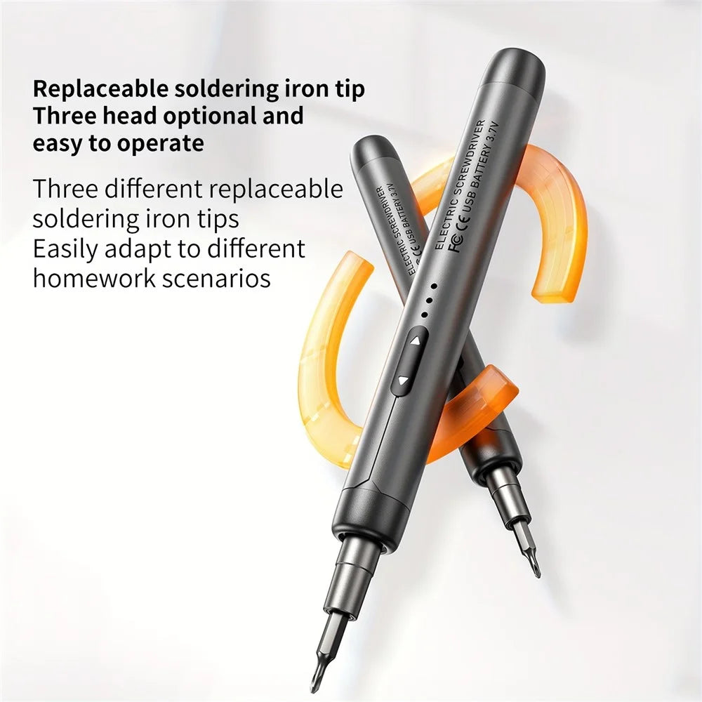 88Pcs / Set Rechargeable Precision Electric Screwdriver with Magnetic Bits Kit for Mobile Phone PCB Watch Repair Tool - Grey - 2