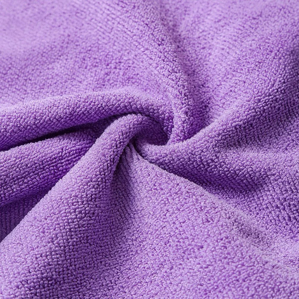 40X40CM Microfiber Cleaning Cloth Super Water-Absorbent Towel Washable Reusable Cleaning Towels for Home Kitchen Car - Purple - 2
