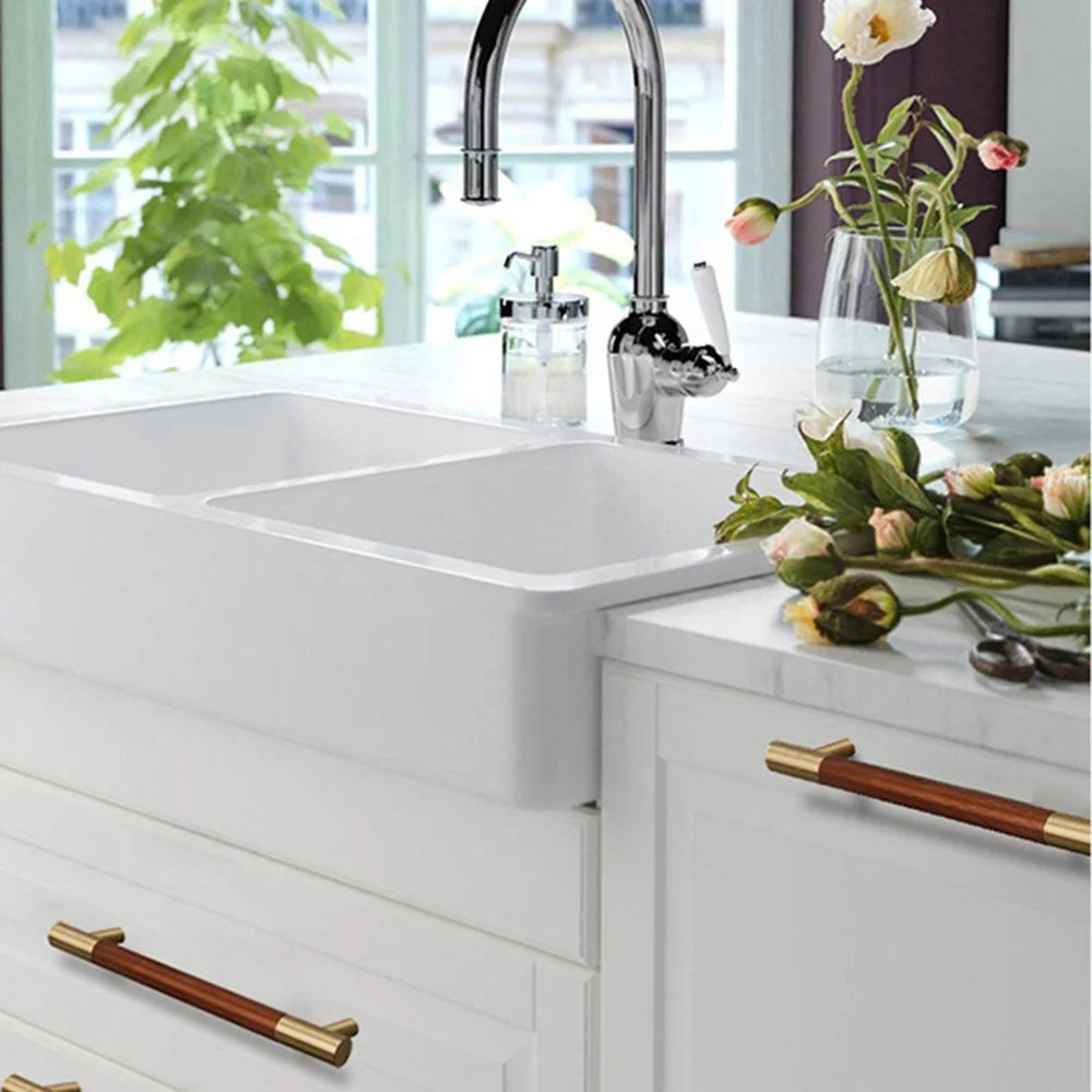 T2933 Home Decoration Kitchen Drawer Pulls Handles Easy Installation Cabinet Door Pulls Replacement (160mm Hole Distance, 188mm Length) - 2