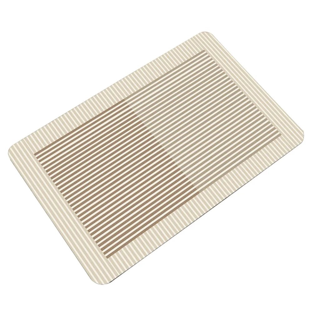 Y-1214-01 40X60cmx3.5Mm Diatomud Bath Mat Non-Slip Quick Drying Bathroom Rug Foot Pad - Style 1 - 1