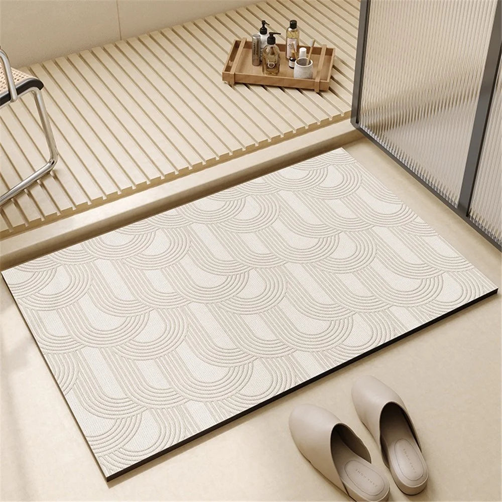 Y-0201-01 40X60cm Quick Drying Diatomud Bath Mat Non-Slip Bathroom Rug Foot Pad - Style A - 2