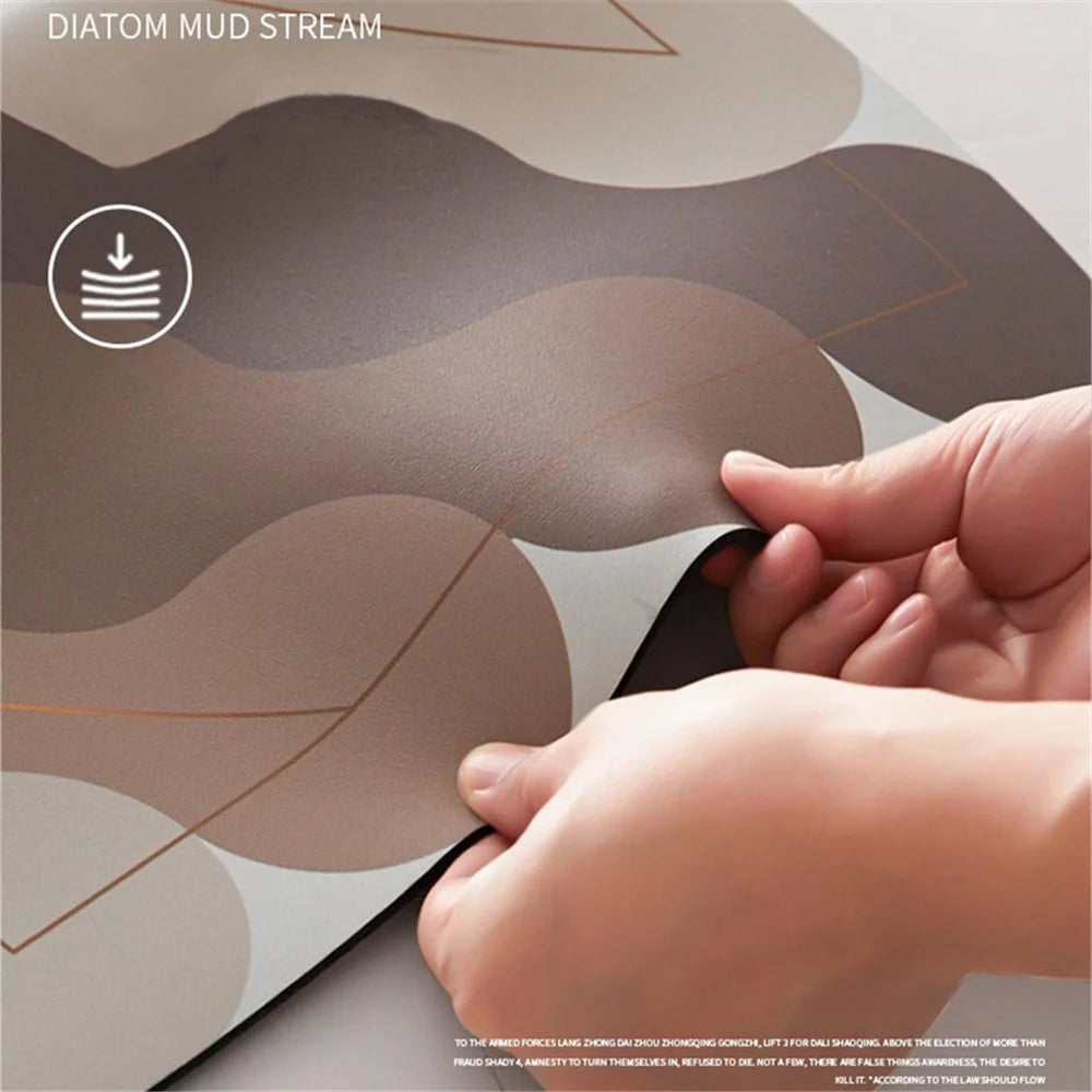 Y-0201-01 50x80cm Diatom Mud Water Absorbent Bath Mat Non-Slip Quick Drying Bathroom Floor Pad - Style A - 6
