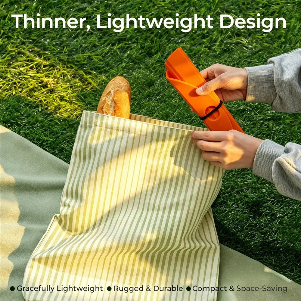 Portable Silicone Cutting Board 30cm Round Folding Kitchen Chopping Board for Camping Outdoor - Orange - 7