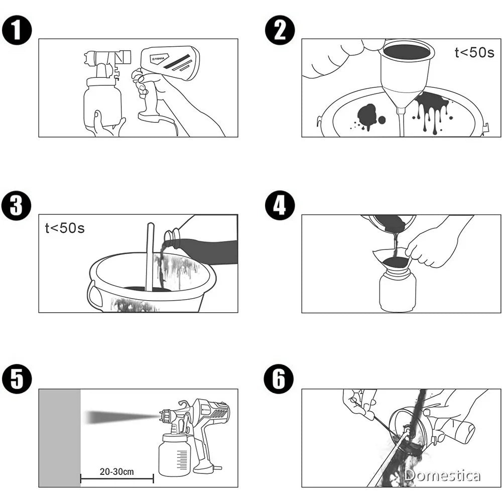 HJ06 Paint Sprayer 400W Spray Gun 1000ml / s Electric Paint Gun with Adjustable Nozzle and Container for House Painting, Furniture, Fence, Cabinet - Red / US Plug - 2