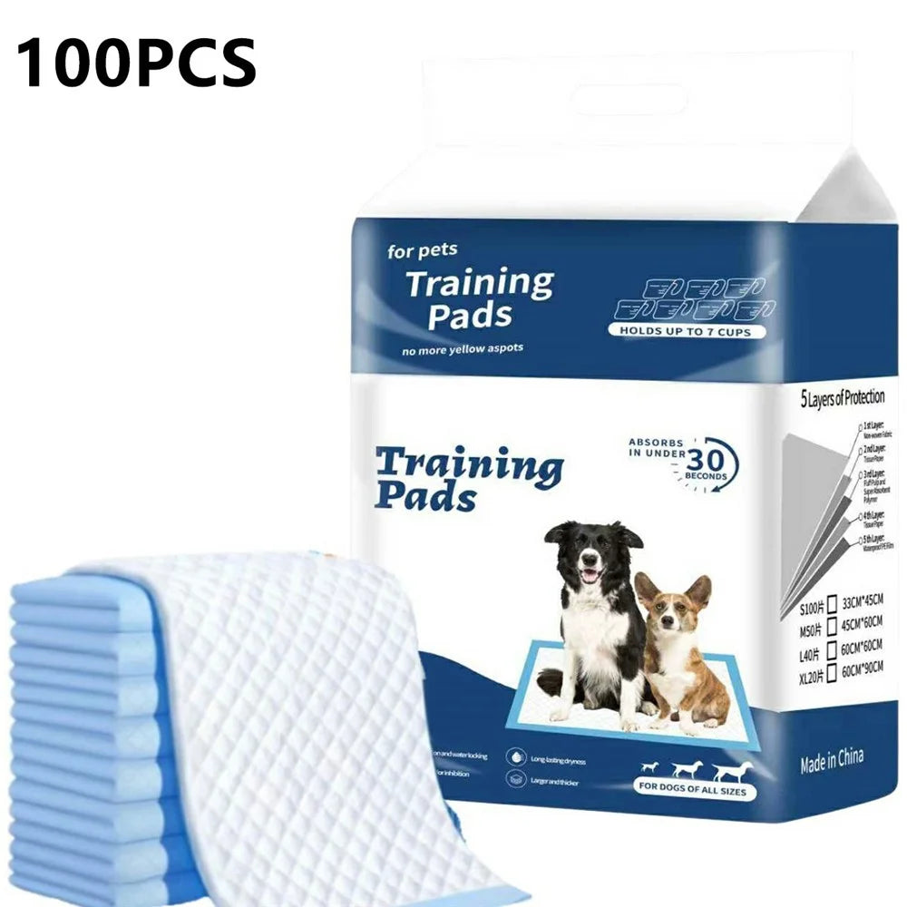 100Pcs Size S Strong Absorption Pet Training Pads Leak Proof Disposable Urine Pads for Dogs Cats, 45 x 33cm - 1