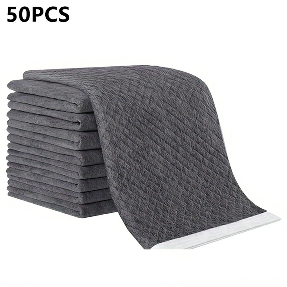 50Pcs Size M Pet Training Pads Bamboo Charcoal Odor Absorbing Disposable Dog Pee Pads, 45 x 60cm - 1