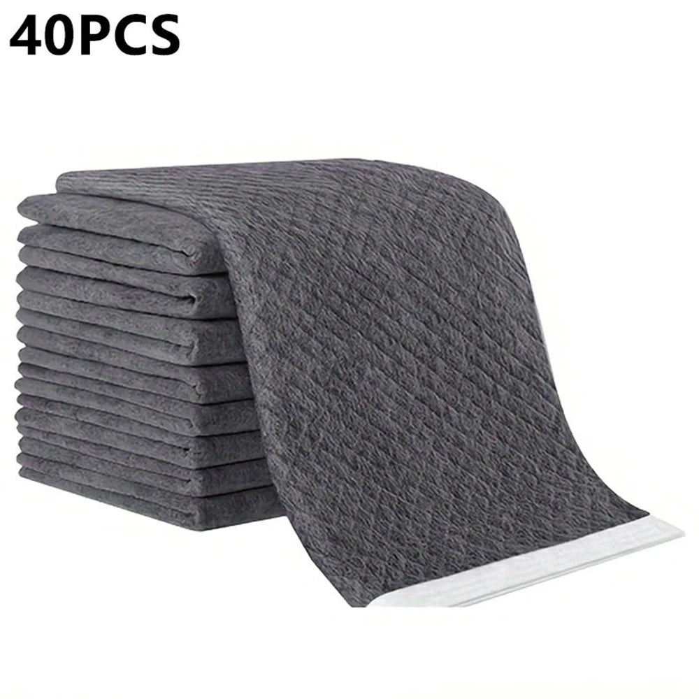 40Pcs Size L Pet Training Pads Bamboo Charcoal Odor Absorbing Disposable Dog Pee Pads, 60 x 60cm - 1