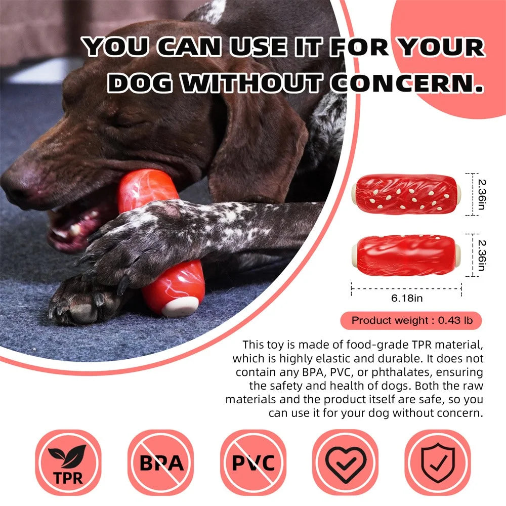 LSB-01 Rib Style Pet Chewing Squeaky Toy Gift TPR Dog Teething Toy (BPA Free, CPC / FDA / RoHS Certified) - 7