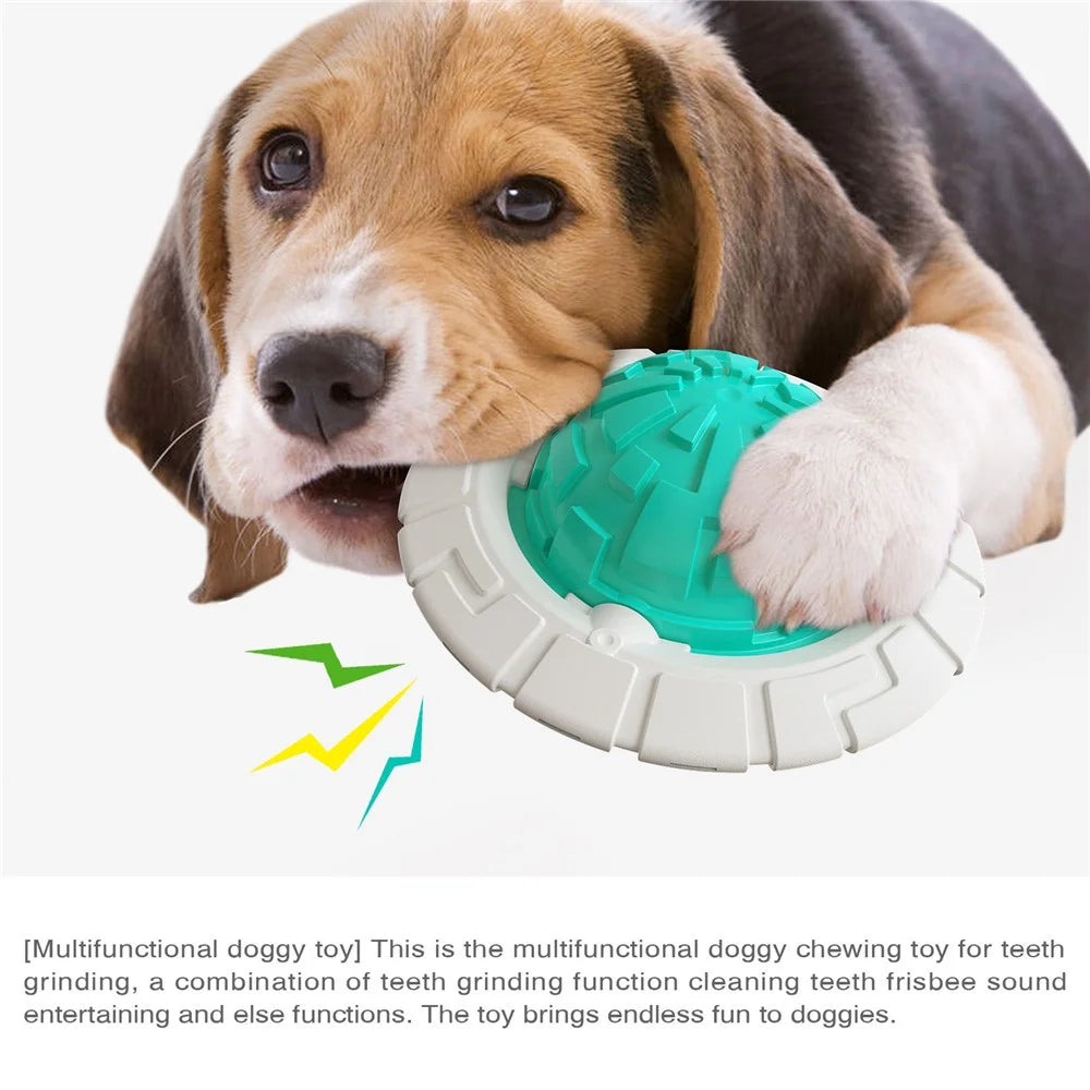 WXQ-02 Dog Interactive Flying Saucer Pet Chewing Squeaky Toy Gift (BPA Free, CPC / FDA / RoHS Certified) - Lake Blue - 5