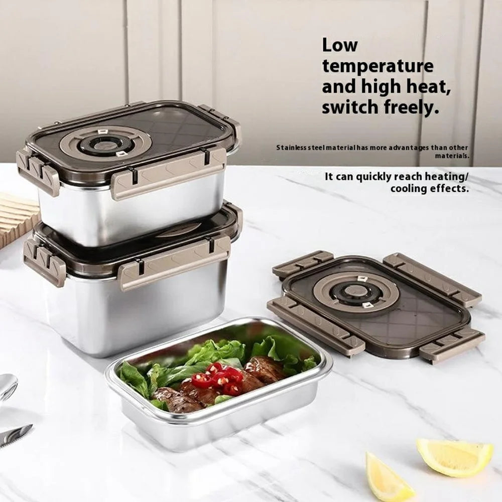 Stainless Steel Food Storage Container 680ML Leak-Proof Salad Container with Lid (No FDA) - 3