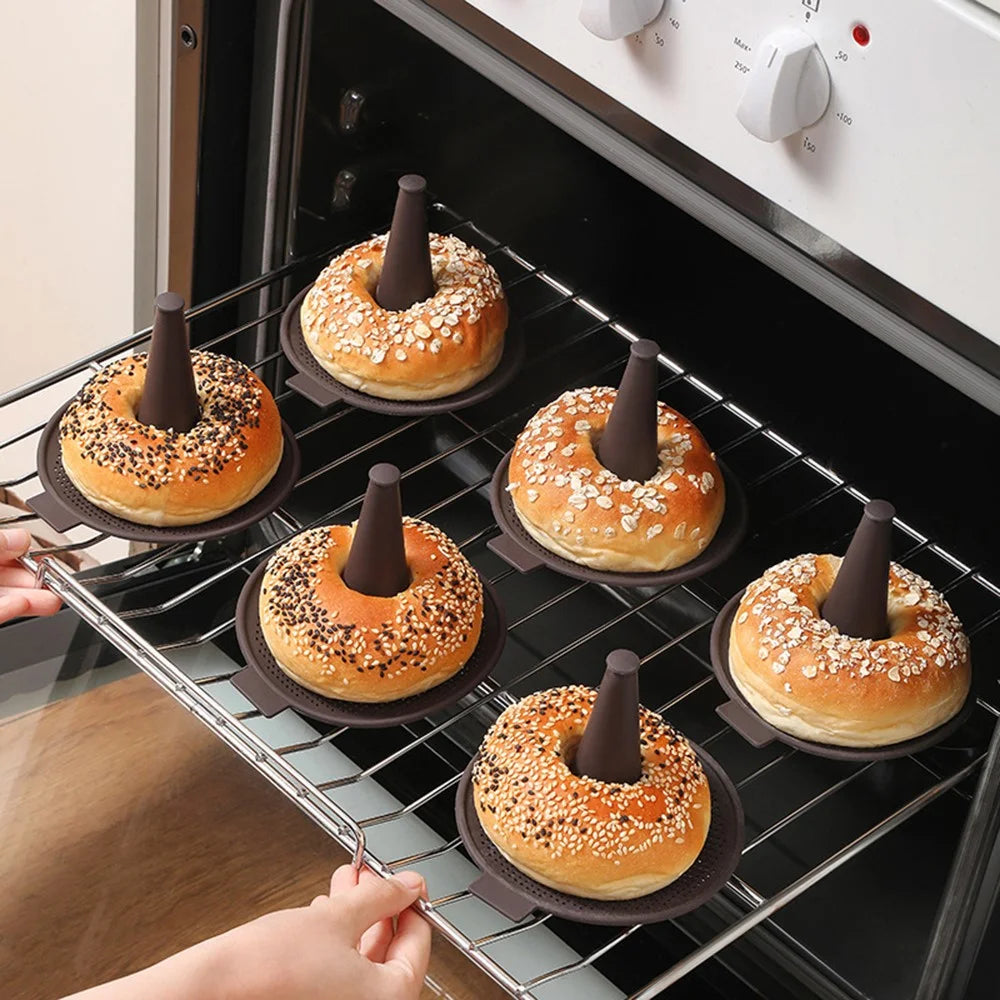 6Pcs Oven-Safe Silicone Baking Molds for Bread Donuts (BPA Free, No FDA) - 3