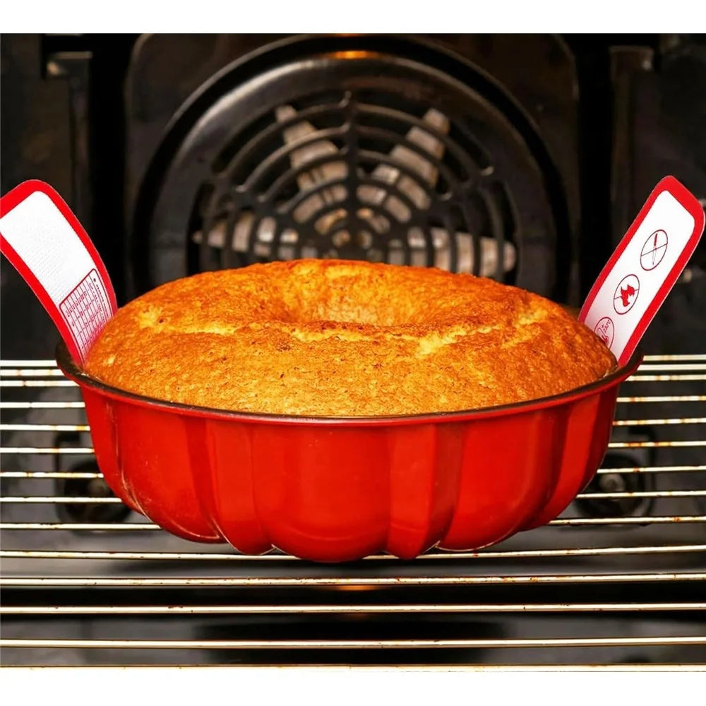 0.4mm Thickness Silicone Bread Sling Non-Stick Silicone Bread Baking Mat for Sourdough, Dough Lifter Liner with Handles, FDA Certified - Red - 5