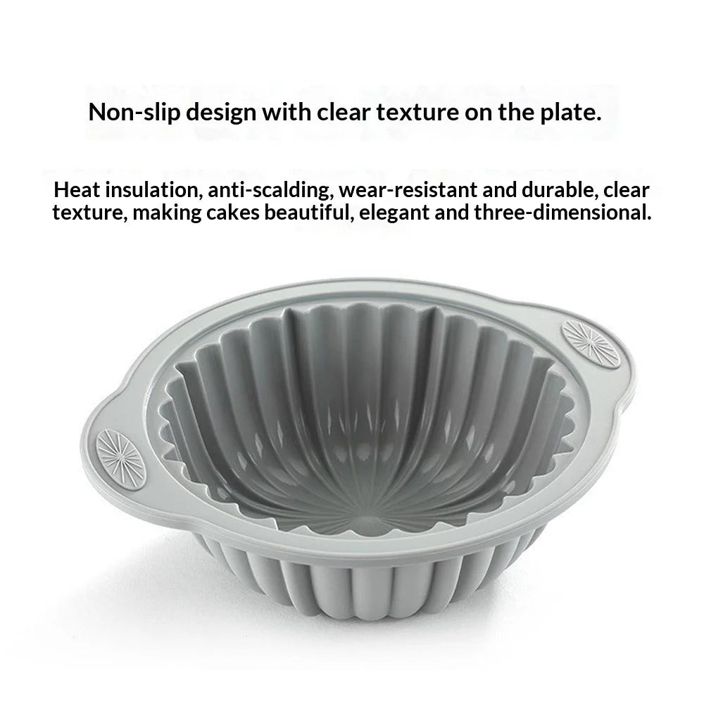 Large Silicone Cake Mold Heat Resistant Baking Pan Anti Scald Cooking Tray for Oven (No FDA) - 2