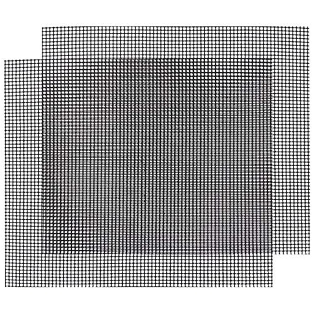 2Pcs 33x40cm Fiberglass Barbecue Mesh Mat High Temperature Resistant BBQ Meat Grilled Fish Pads (No FDA Certification, BPA-free) - 1