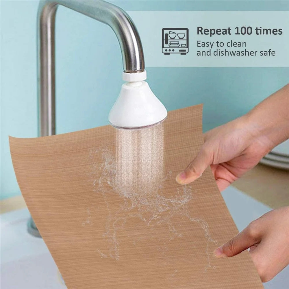 3PCS 40x60CM PTFE Fiberglass Cake Baking Mat Non-Stick Oven Liners Barbecue Grill Mat (BPA-Free, No FDA Certified) - White - 2