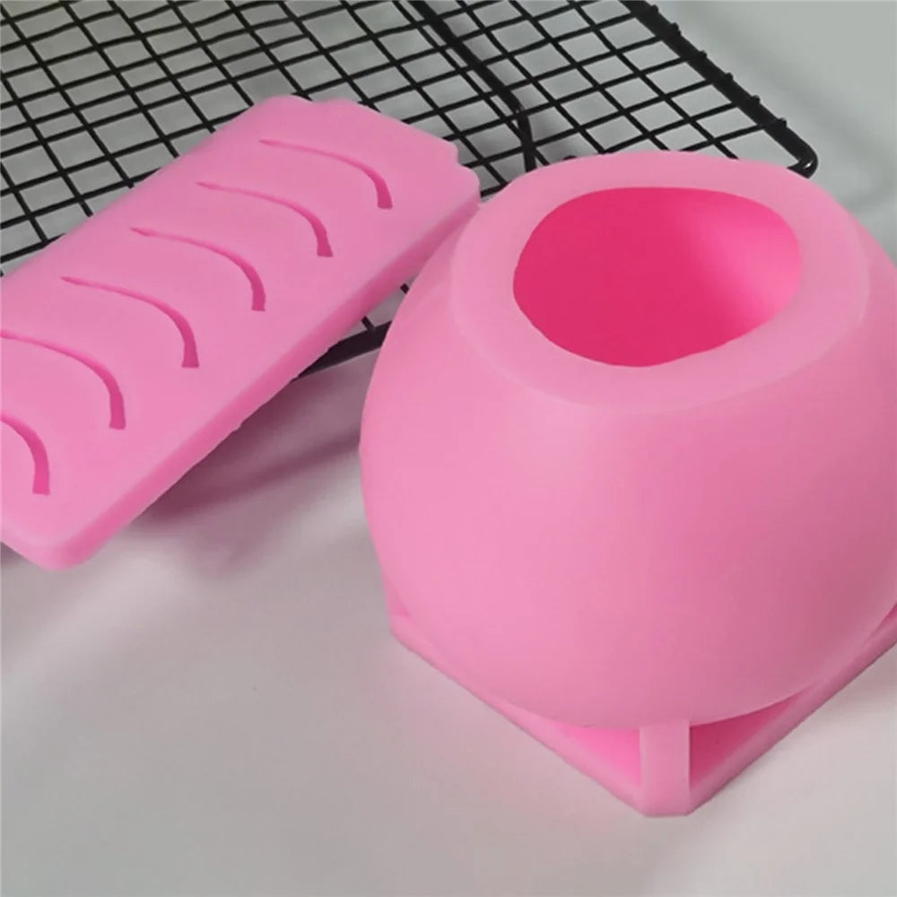 Apple Shape Mousse Mold DIY Scented Candle Silicone Mold (BPA-Free, No FDA Certificate) - SX-SW-66 - 6