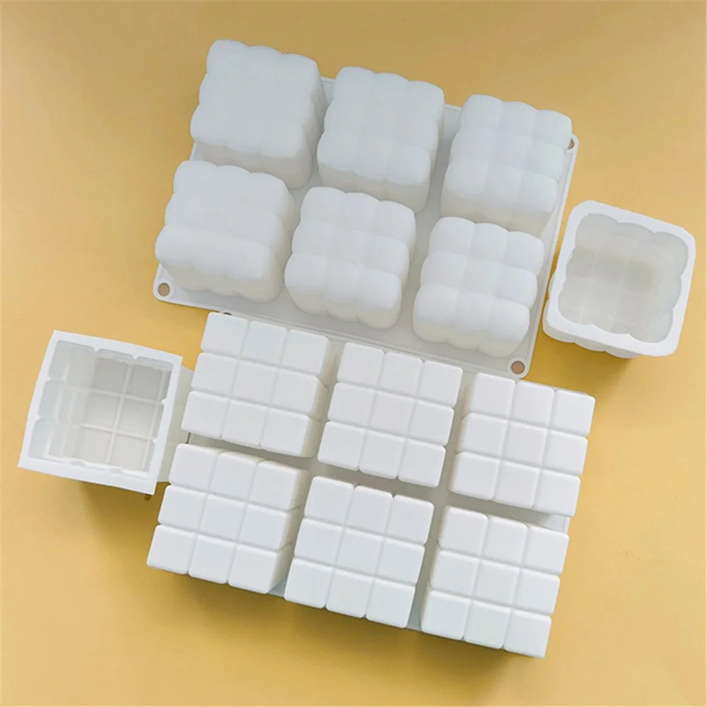 3D Magic Cube / Sofa Shape 6-grid Silicone Mold Mousse Cake Baking Mold (BPA Free, No FDA Certificate) - Sofa - 4