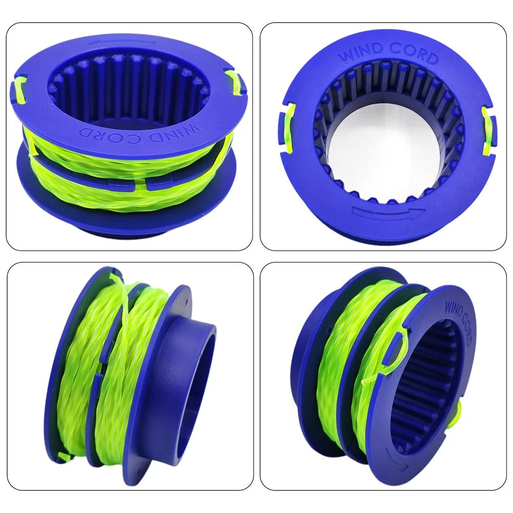 6PCS TLEG-01 ABS Spools for Kobalt KST 1124B-03 / KLS 124-03 24V Lawn Trimmer Nylon Wire Trimming Head - 2
