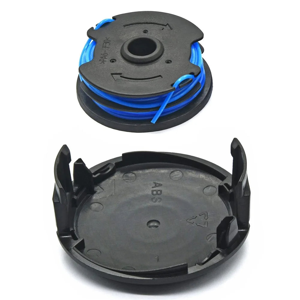 TLW-04+TLW-05 6Pcs Replacement Spool + 1Pc Spool Cap for Harbor Freight Bauer 20115E-B Bauer Corded BAUER 5.5Amp 15 in Electric String Trimmer - 6