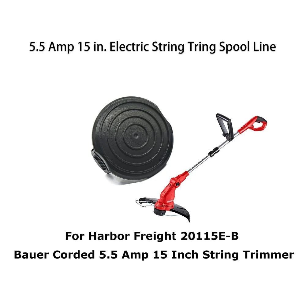 TLW-05 8Pcs Replacement Spool Cap for Harbor Freight Bauer 20115E-B Bauer Corded BAUER 5.5Amp 15 in Electric String Trimmer - 2