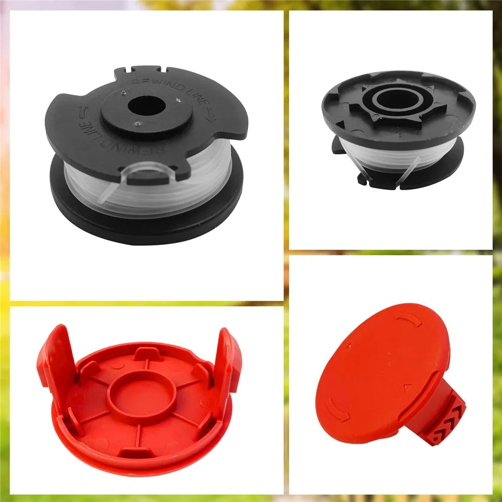 TLH-02+ TLH-02-1 8Pcs Replacement Spool + 2Pcs Spool Cap for Hyper Tough 20V Max HT22-401-03-05  /  HT-19-401-003-06  /  HT19-401-003-07 - 7