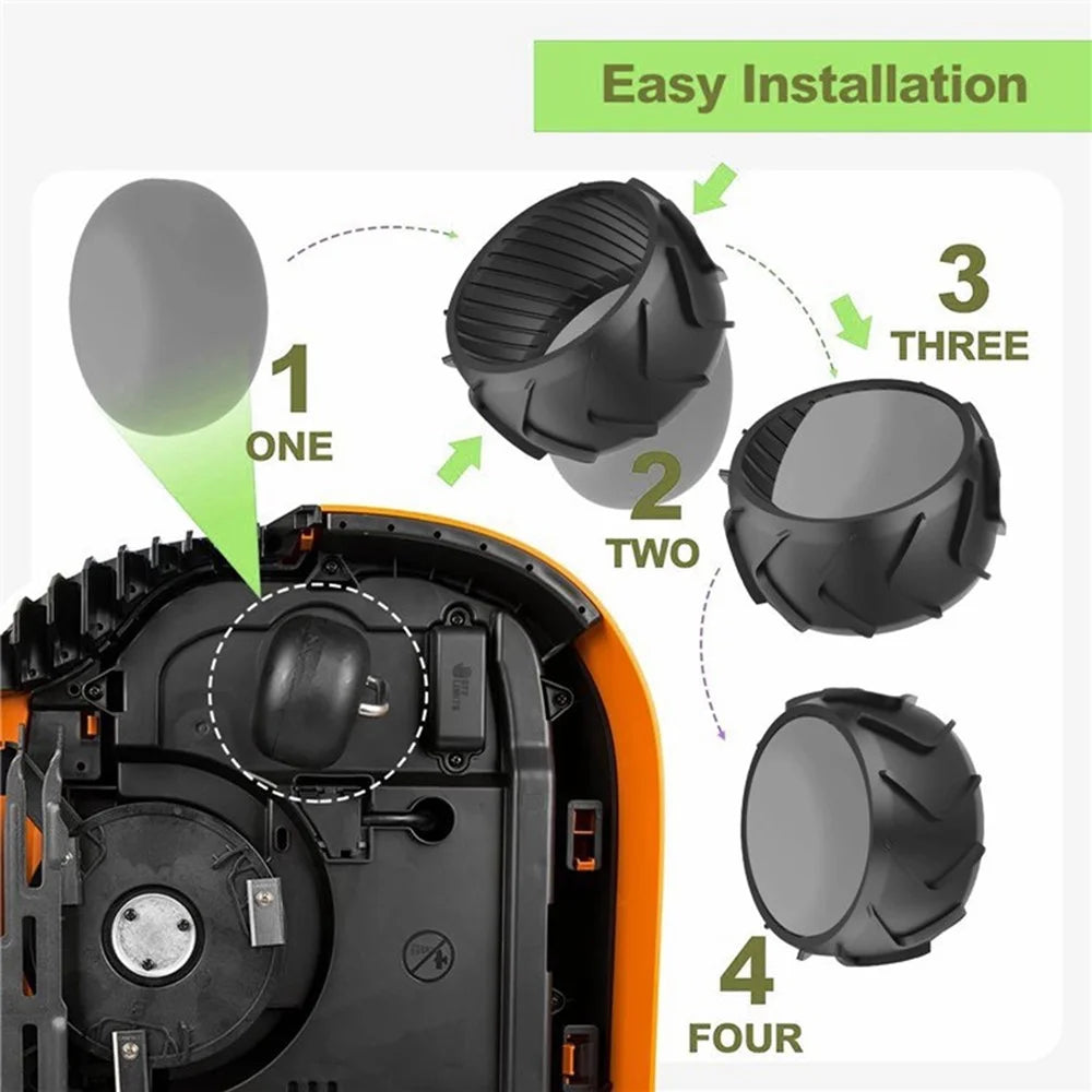 For Worx Landroid S  /  M Series Robotic Lawnmower RSWL-01 Anti Slip Spikes with RSXJ0003 Wheel Protector - 7