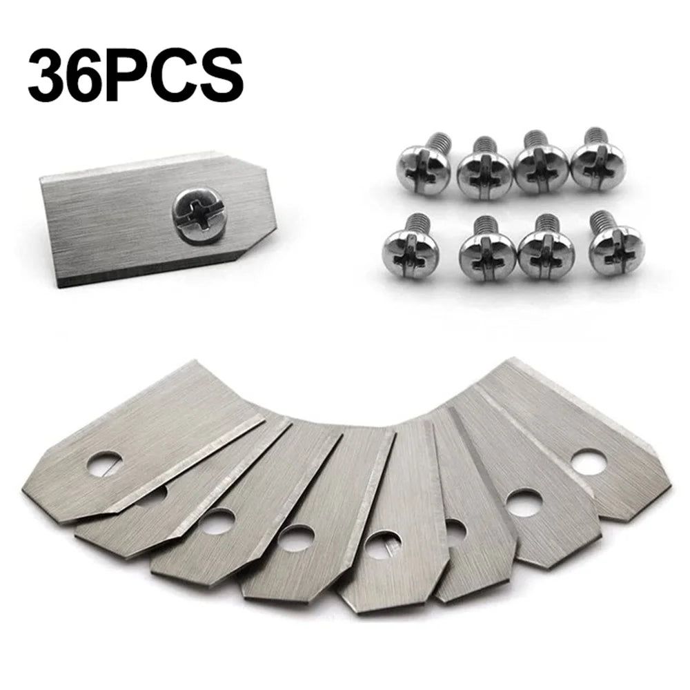36Pcs 35x18mm Robotic Mower Blades Replacement Blades Kit with Screws for Husqvarna Automower Gardena - 1