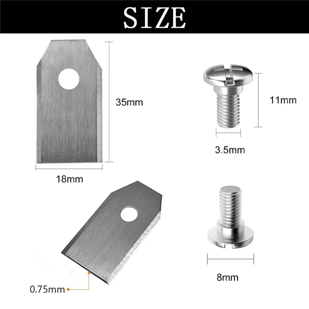 36Pcs 35x18mm Robotic Mower Blades Replacement Blades Kit with Screws for Husqvarna Automower Gardena - 6