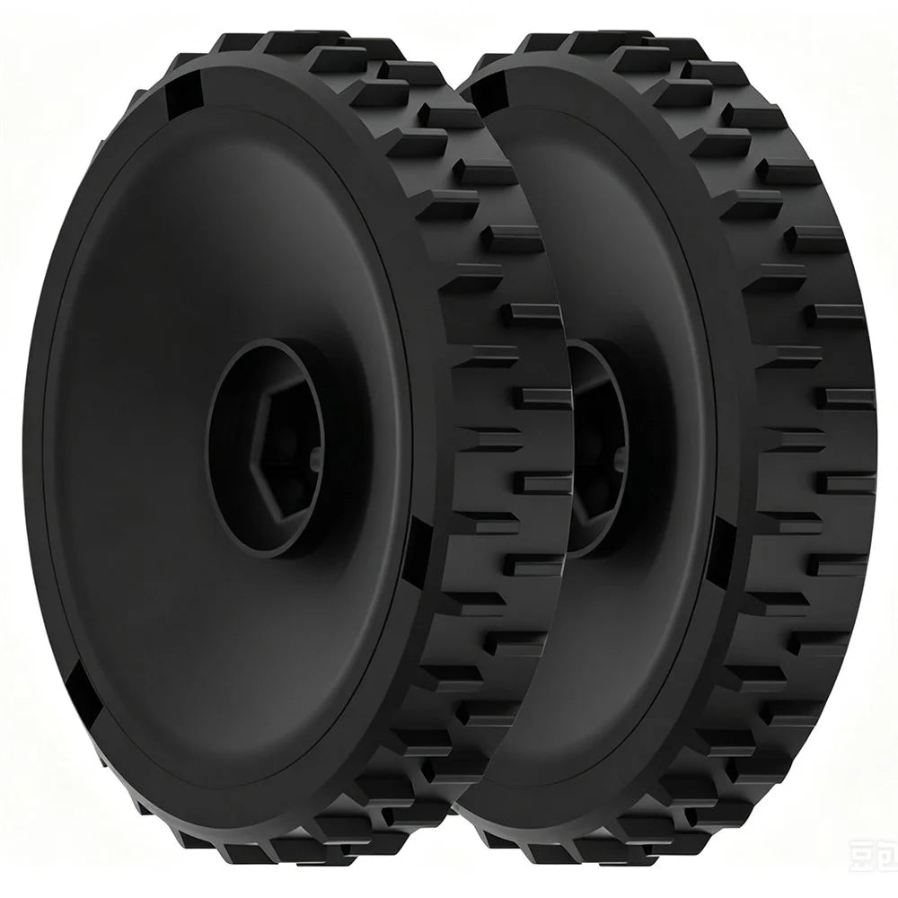 RIS-H&G-001 2Pcs Replacement Rear Wheels for Gardena R38Li / R40Li / R50Li / Husqvarna Automower 105 / 305 Lawn Mower - Black - 1