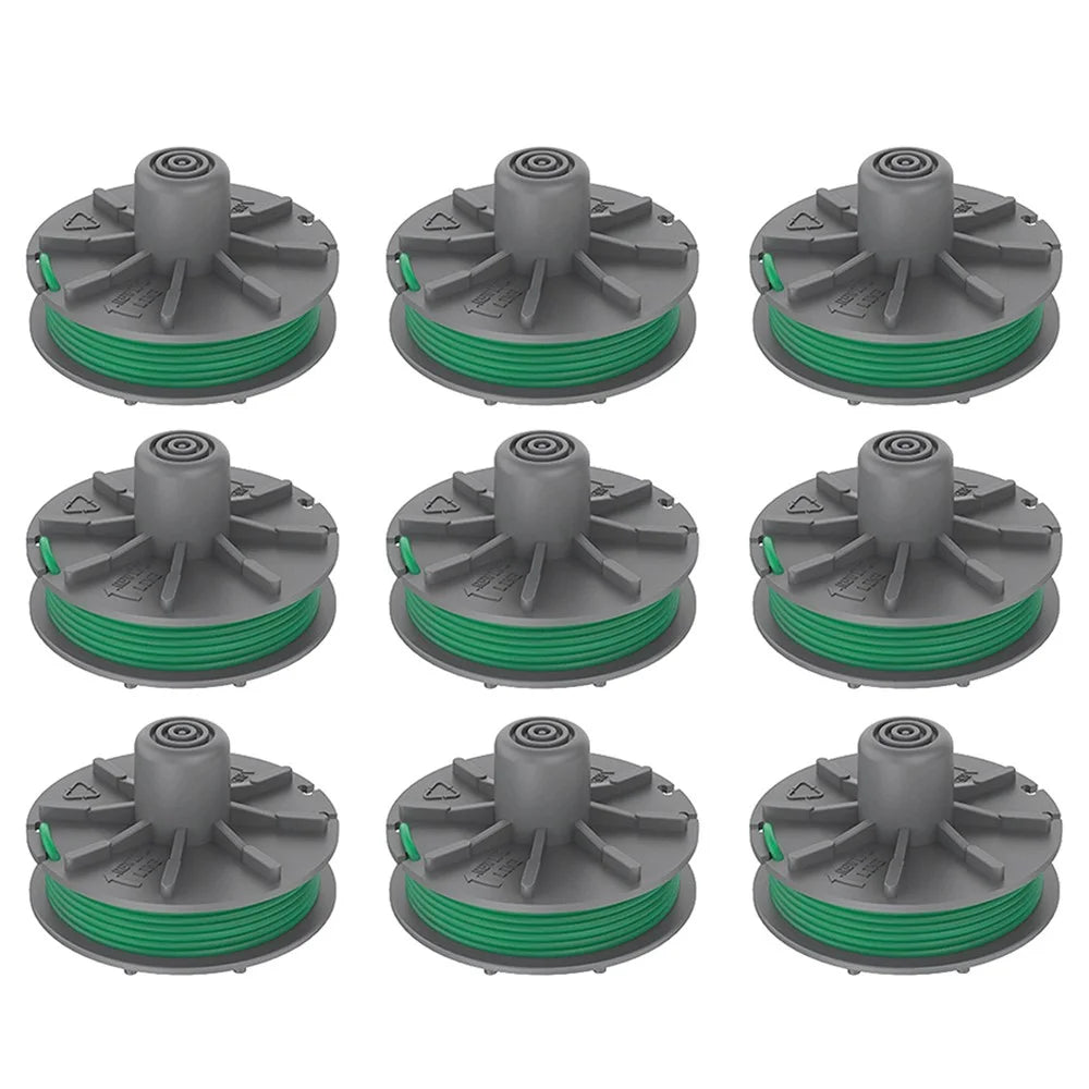 9Pcs 5309-20 Replacement Spools for Gardena Powercut Plus 650 / 30 Art.9811 Lawn Mower Wire Reels - 1