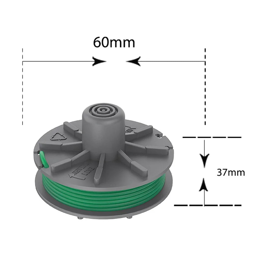 9Pcs 5309-20 Replacement Spools for Gardena Powercut Plus 650 / 30 Art.9811 Lawn Mower Wire Reels - 7