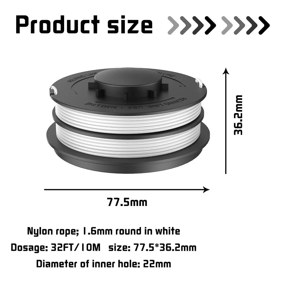 TLE-02 For Top Craft TCR 50 / Einhell RTV 400 Lawn Mower Wire Reel Spool Part 3405685 - 5