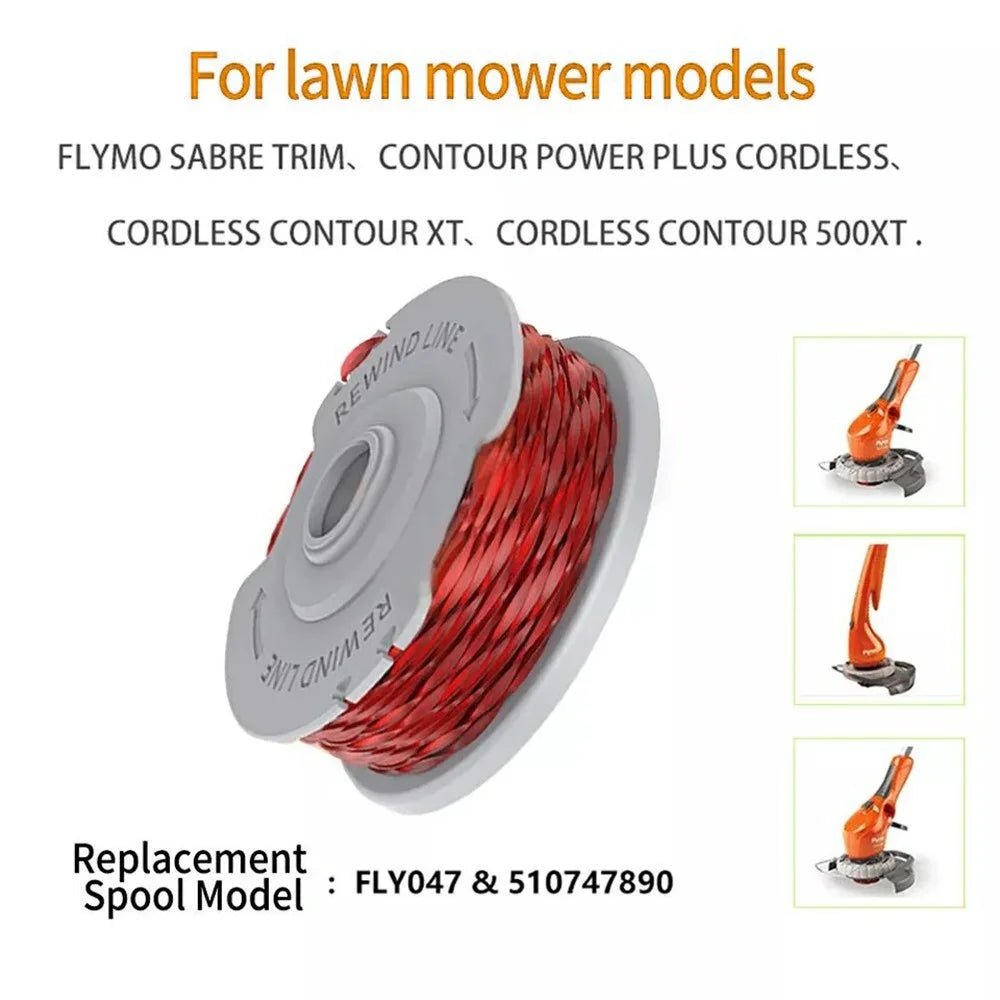 8PCS FLY047 510747890 Wire Reels for Flymo Flymo Sabre Trim Lawn Mower Replacement Spools Parts - 4