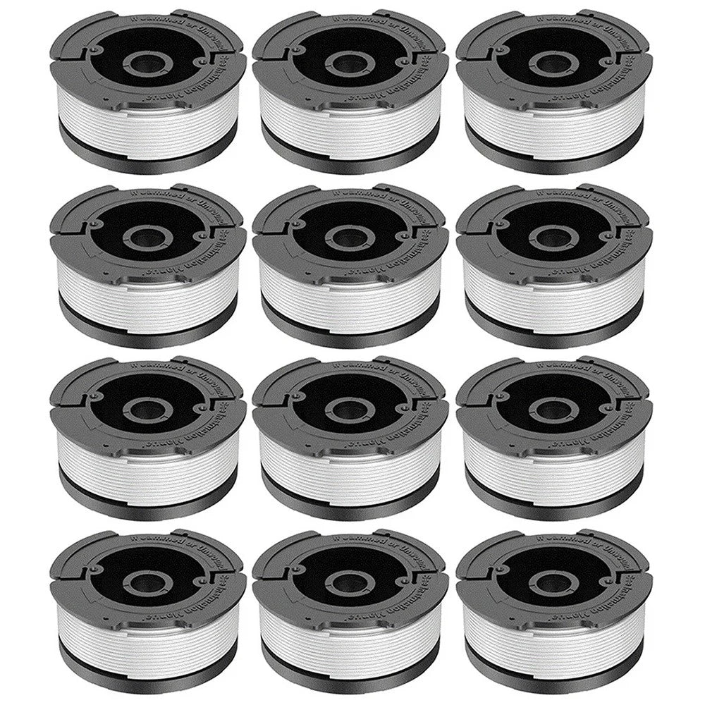 12Pcs AF-100-3ZP Wire Reels for Black & Decker GH610 / GH912 Replacement Lawn Mower Spools - 1
