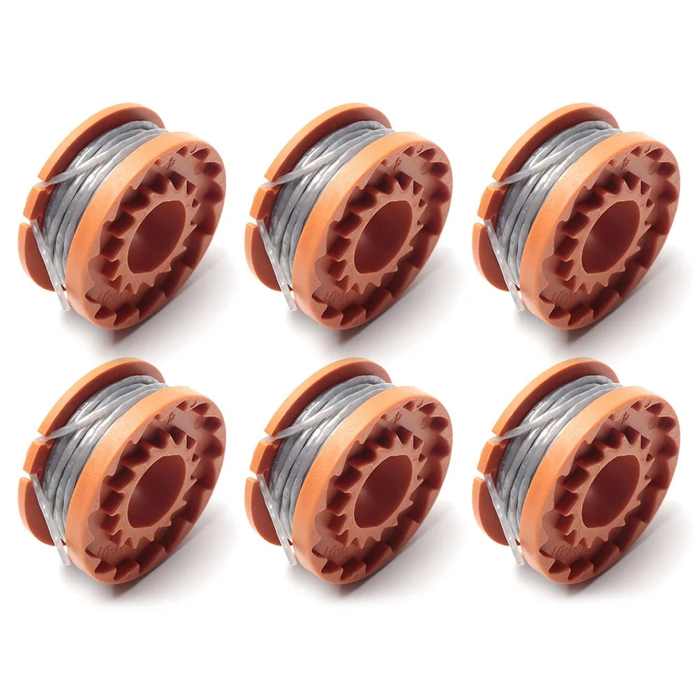 6Pcs For Spear and Jackson / Mac Allister / Qualcast / Worx Lawn Mower Nylon Rope Spool Replacement - 1