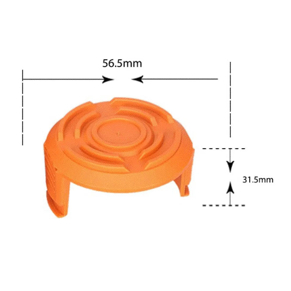 2Pcs Lawn Mower Spool Cover for Worx WG150 / WG151 / WG163 / G165 Spool Cap, WA6531 - 6