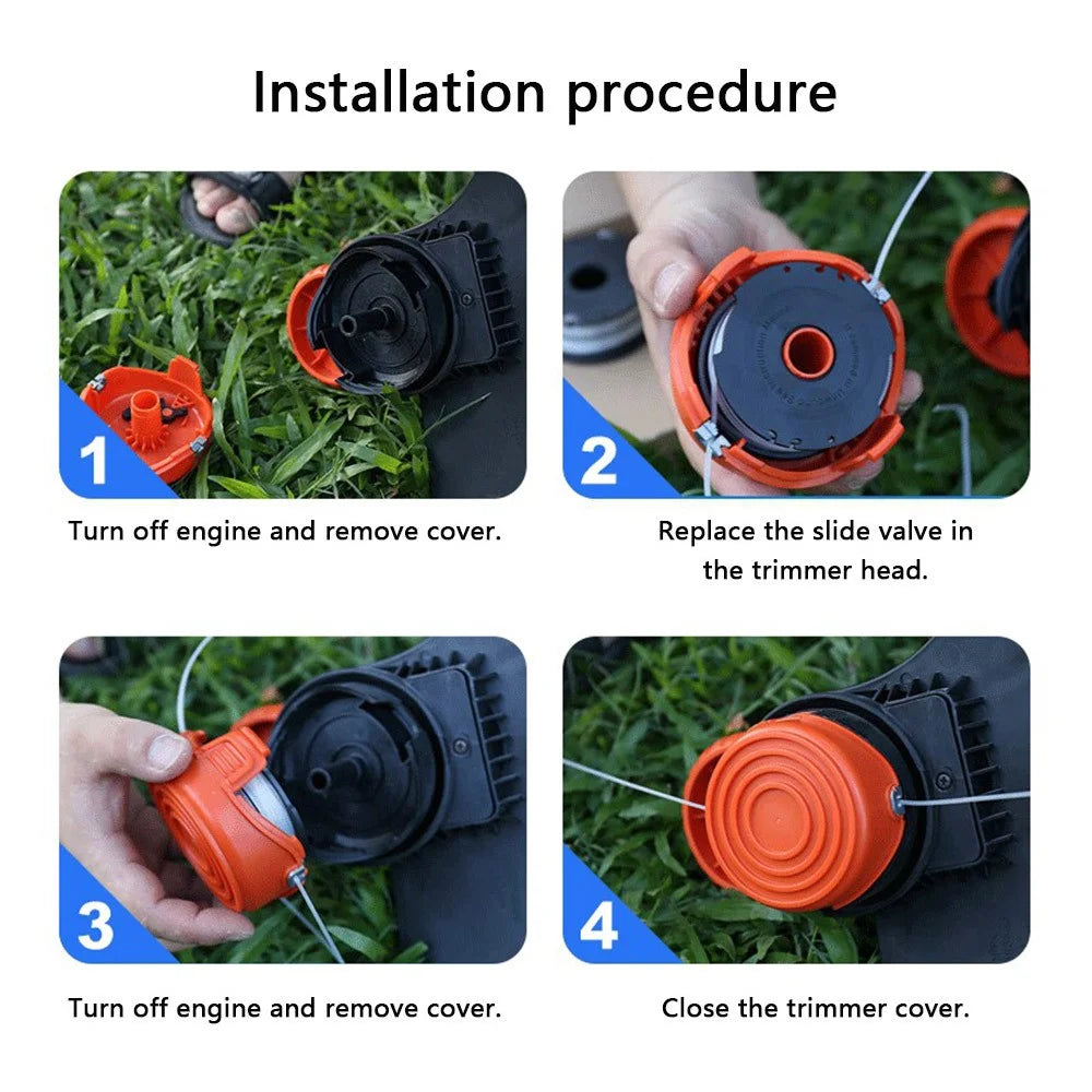 For Black & Decker GH710 / GH700 / GH750 Spool Lawn Mower Line Reel, DF-065-BKP - 5