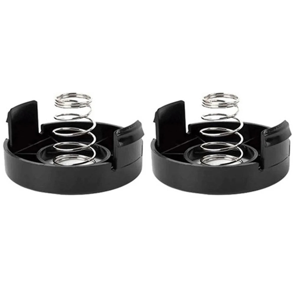 For Black & Decker ST1000 / ST3000 / ST4000 / ST4500 2 Spool Cap + 2 Spring Lawn Mower Parts, 682378-02 - 1