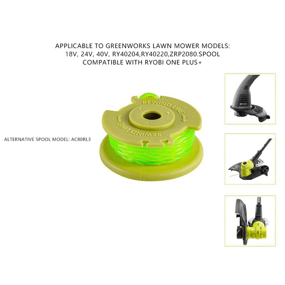 3PCS For Ryobi Lawn Trimmer Replacement Wire Reels Replacement AC80RL3 Spools - 4