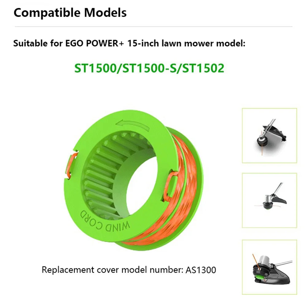 10Pcs 15ft  /  4.6m Line Spools for EGO POWER+ 15-inch Lawn Mower ST1500  /  ST1500-S  /  ST1502, AS1300 - 2