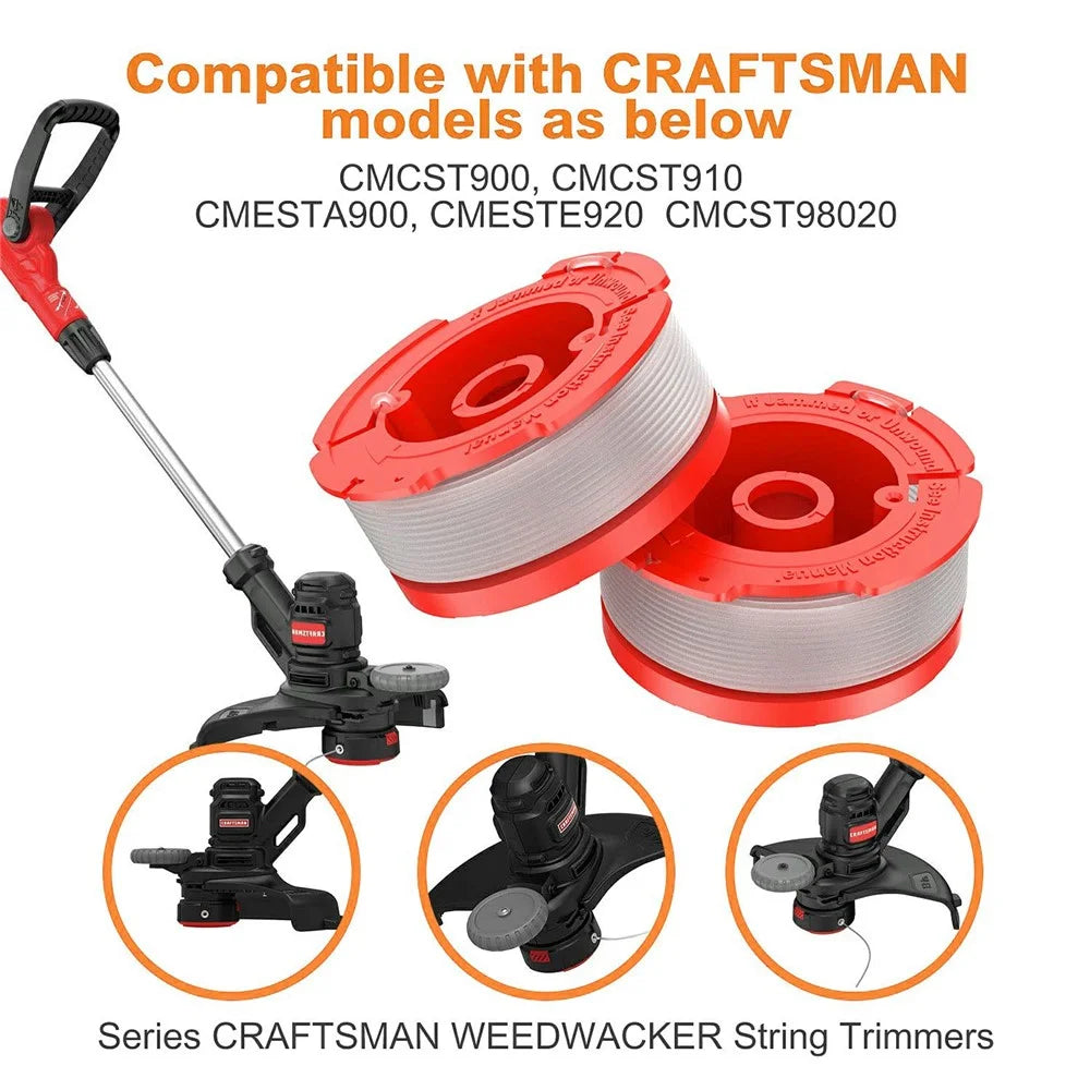 2PCS For Craftsman Lawn Trimmer Wire Reels CMZST065 Replacement Spools - 3