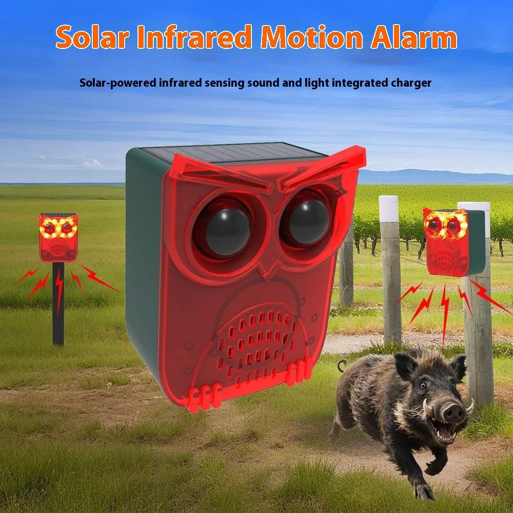 N912A 1Pc 12 Sounds Solar Beast Repeller for Farm Orchard Infrared Motion Sensor Wild Animal Deterrent - 2