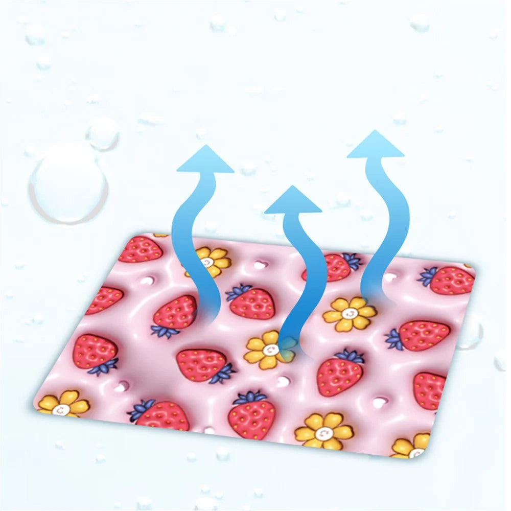 S Size Cartoon PVC Coated Cloth+Gel Pet Nest Cushion Dog Cat Summer Cooling Mat Ice Pad - Frog - 5