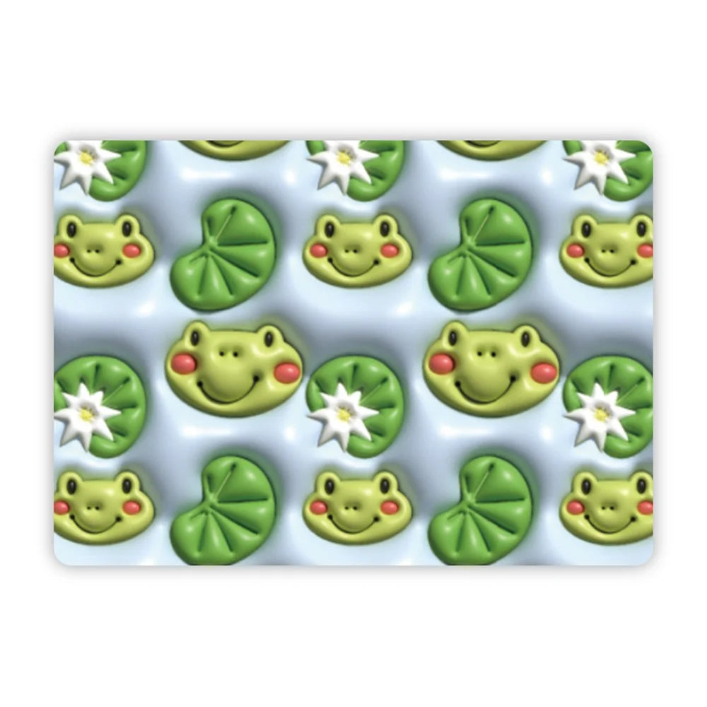 L Size Cartoon Summer Pet Nest Ice Pad PVC Coated Cloth+Gel Dog Cat Cushion Cooling Mat - Frog - 1