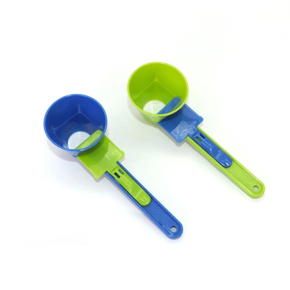 Creative Protein Powder Sliding Scoop Anti Spill Design Coffee Measuring Spoon - Blue - 2