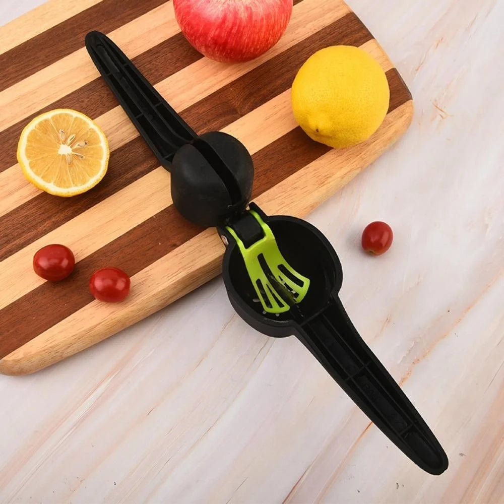 Manual Lemon Juicer Press Kitchen Citrus Squeezer Fruit Juice Extractor for Lemon Lime Orange - Black - 6