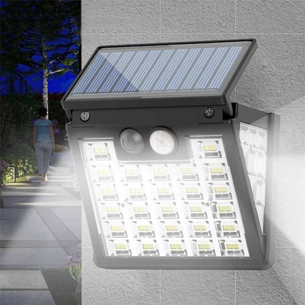 72LED Solar Garden Yard Outdoor Wall Light Waterproof Induction Wall Light - 2