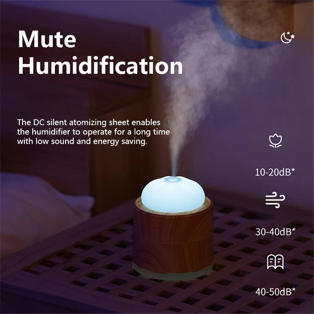 H42 Imitated Silicone Steamed Stuffed Bun Mini Mute Home Humidifier Air Moisturizing USB Mist Diffuser with Night Light - 6